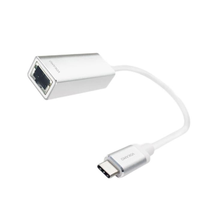 VOKAMO USB - C to Gigabit Ethernet Adapter Cable Portable 1 - Gigabit Network Hub - VOKAMO