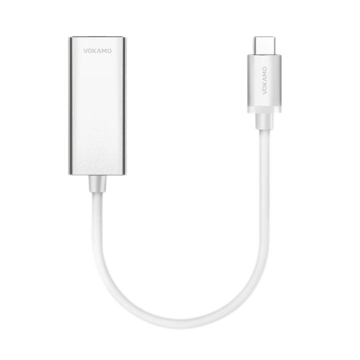 VOKAMO USB - C to Gigabit Ethernet Adapter Cable Portable 1 - Gigabit Network Hub - VOKAMO