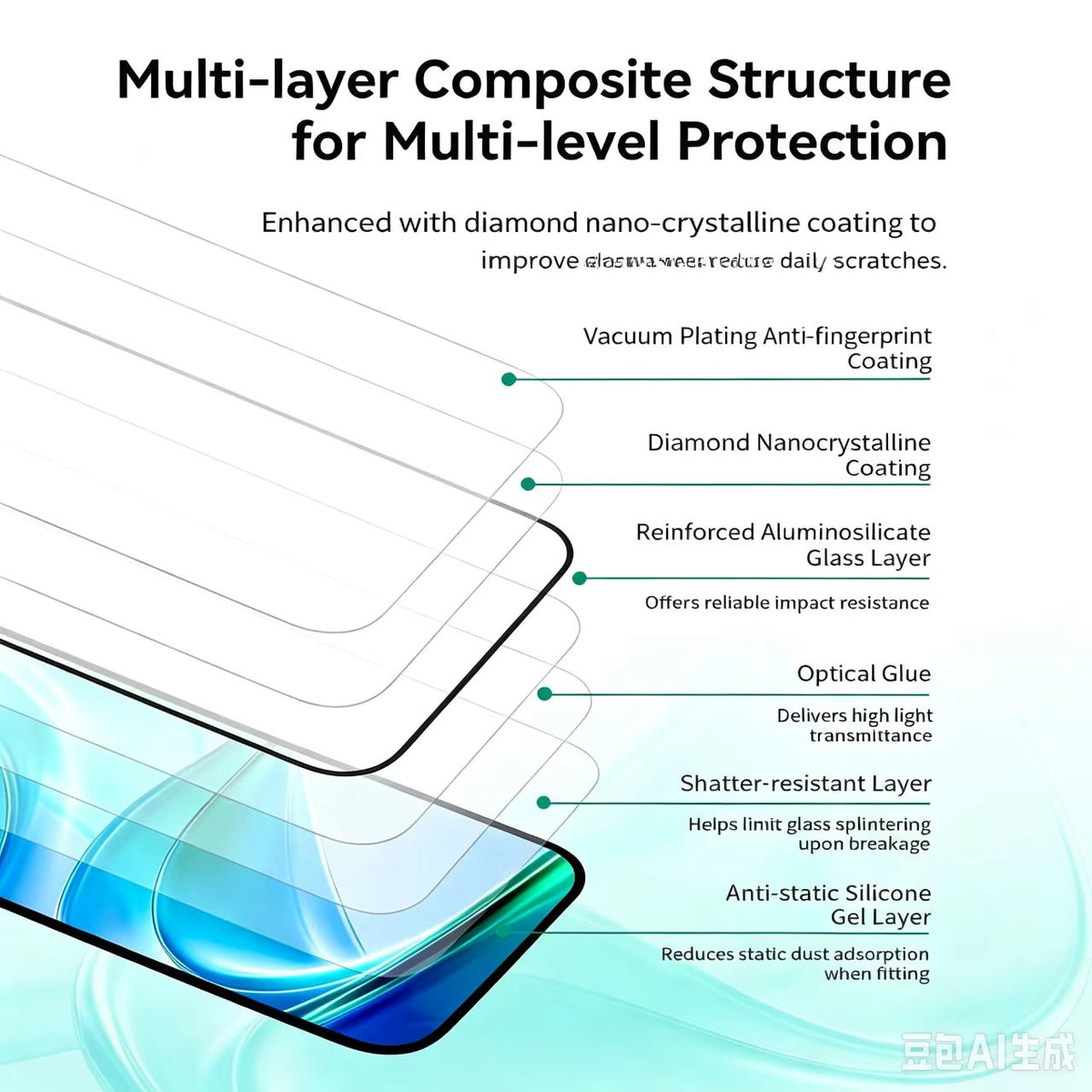 VOKAMO HD Clear Tempered Glass for iPhone 18 Pro Max/18 Pro,Anti-Scratch 0.25mm 9H Screen Protector Film