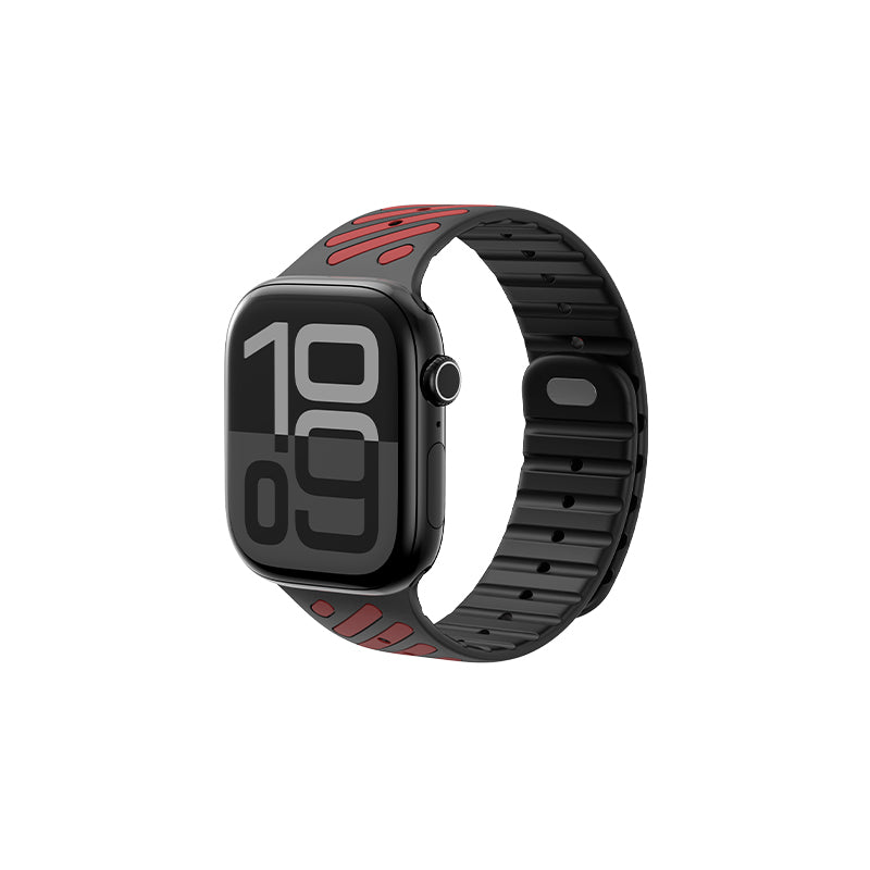 Sport Watch Strap for Apple Watch 44/45/46/49mm,Magnetic Watch Band Quick Release,Waterproof Silicone Watch band