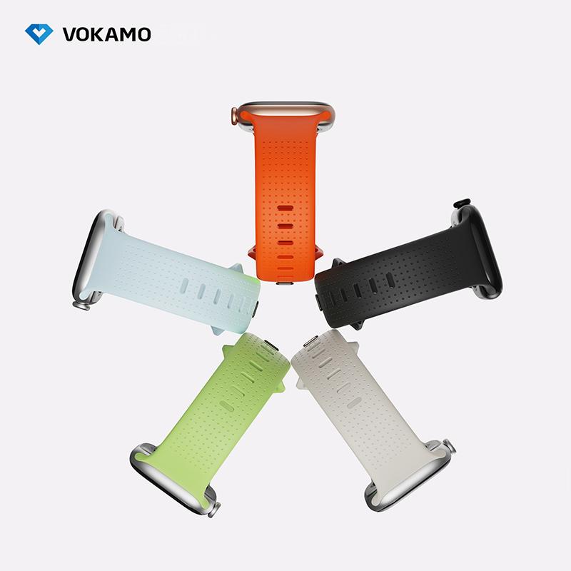 FKM Rubber Straps Glow Sport Band for Apple Watch 44/45/46/49MM,Quick Release,Waterproof Watch Band