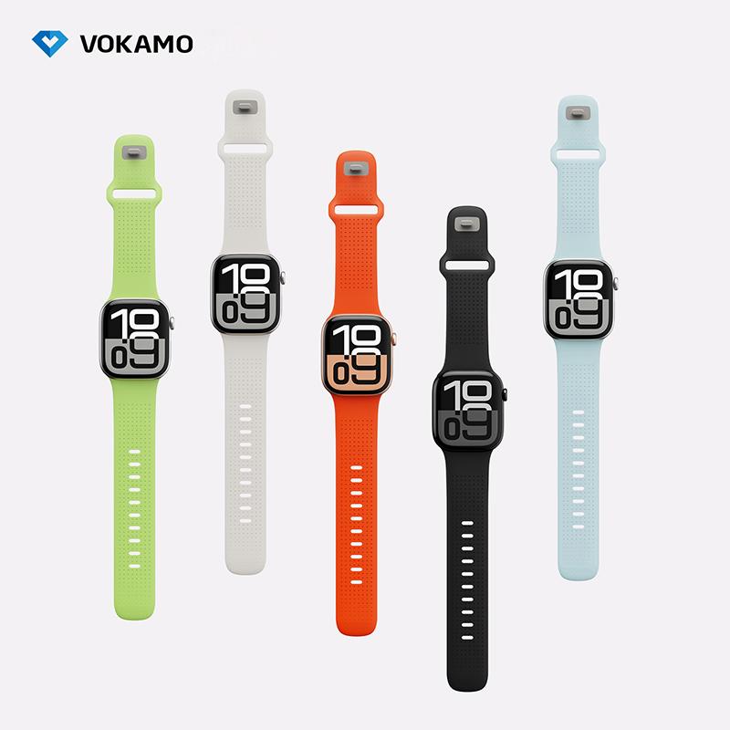 FKM Rubber Straps Glow Sport Band for Apple Watch 44/45/46/49MM,Quick Release,Waterproof Watch Band
