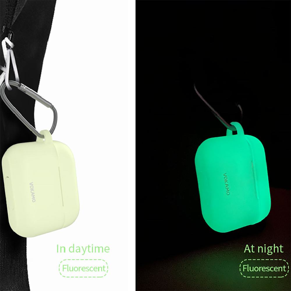 VOKAMO Designed for AirPods Pro Case,Soft Skin Friendly Liquid Silicone Case Cover