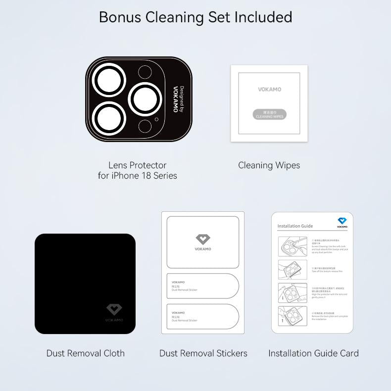 VOKAMO HD AR Camera Lens Protector for iPhone 18 Pro Max/18 Pro,Anti-Scratch Tempered Glass Camera Film