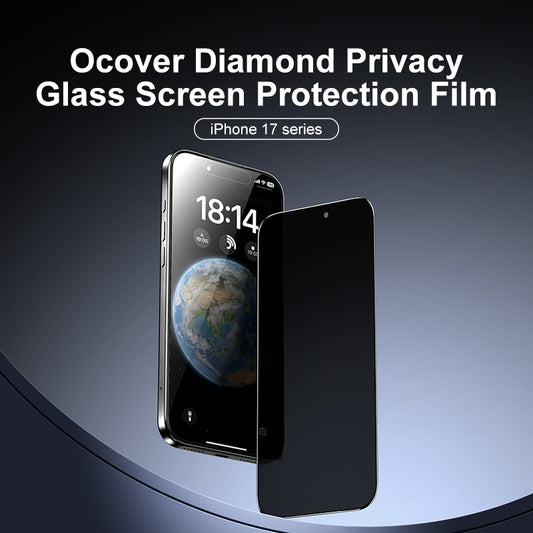 Privacy Screen Protector Tempered Glass for iPhone 17 Private Film Accessories, 28° Anti Spy,Case Friendly, Bubble Free-VOKAMO