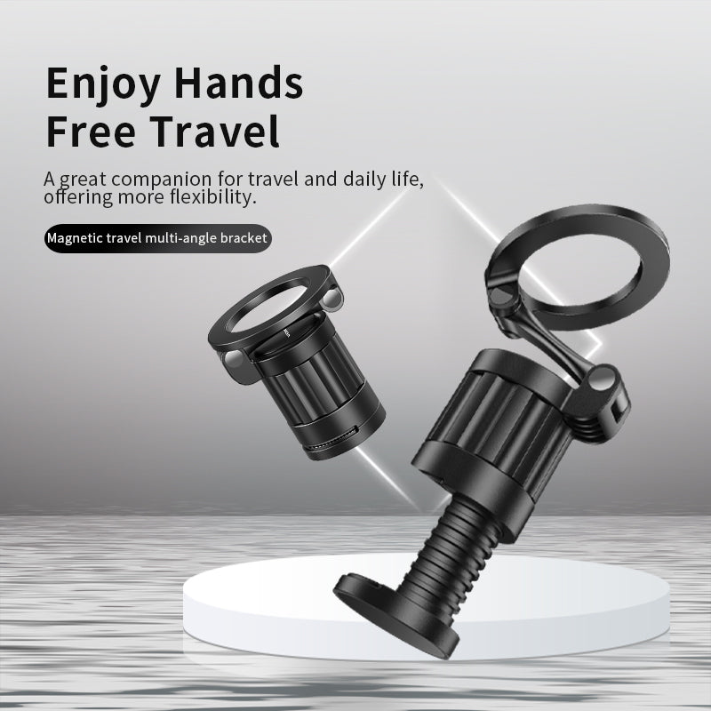 VOKAMO 360°Rotating Magnetic Airplane Phone Holder Mount, for Magsafe Airplane Travel Essentials Accessories, Adjustable Foldable Universal Handsfree Phone Stand for iPhone 16 15 14 Pro Max
