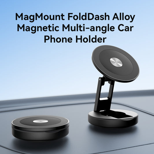 VOKAMO for MagSafe Car Mount Foldable Magnetic Phone Holder for Car Dashboard, Strong Magnets Car Phone Holder Mount Compatible iPhone 16 Pro Max 15 14 13 12,Samsung - MagSafe Car Accessories