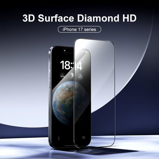 3D Curved Tempered Glass 9H Hardness Screen Protector for iPhone 17/17 Pro/17 Air/17 Pro Max-VOKAMO