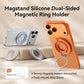 Magnetic Phone Ring Holder for MagSafe, 360° Rotation Soft Silicone Cell Phone Grip Stand Finger Ring Kickstand Two-Sided Magnet Compatible with iPhone 17 Pro Max 16 15 14 13 12 MagSafe Accessories