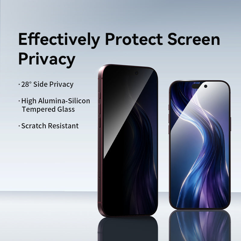 VOKAMO Anti-Peep Privacy Tempered Glass for iPhone 18 Pro Max/18 Pro, 9H Ultra Thin 0.25mm High Alumina Silicon Anti-Spy Screen Protector, Scratch Resistant Full Coverage Privacy Film