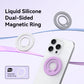 VOKAMO Magnetic Silicone Ring Grip Phone Holder, Loop Grip, Compatible with Magsafe for iPhone 12 Series (White) Magnetic Silicone Ring Grip Phone Holder, Loop Grip, Compatible with Magsafe for iPhone 16 15 14 13 12 etc