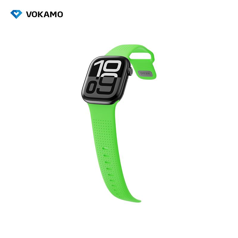 FKM Rubber Straps Glow Sport Band for Apple Watch 44/45/46/49MM,Quick Release,Waterproof Watch Band