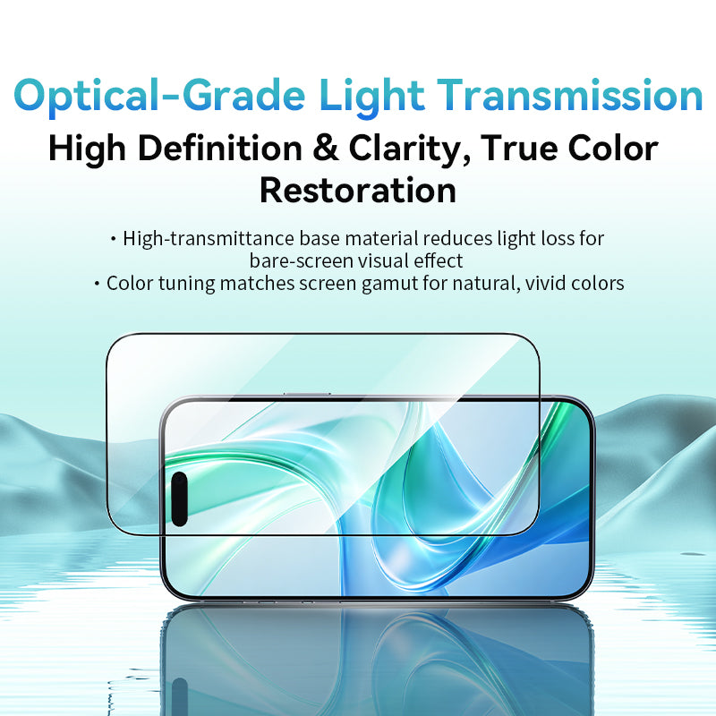 VOKAMO HD Clear Tempered Glass for iPhone 18 Pro Max/18 Pro,Anti-Scratch 0.25mm 9H Screen Protector Film