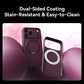 VOKAMO 360 Rotation Magnetic Ring Stand Case for iPhone 18 Pro Max, Shockproof PC TPU Hybrid Mobile Cover with Kickstand