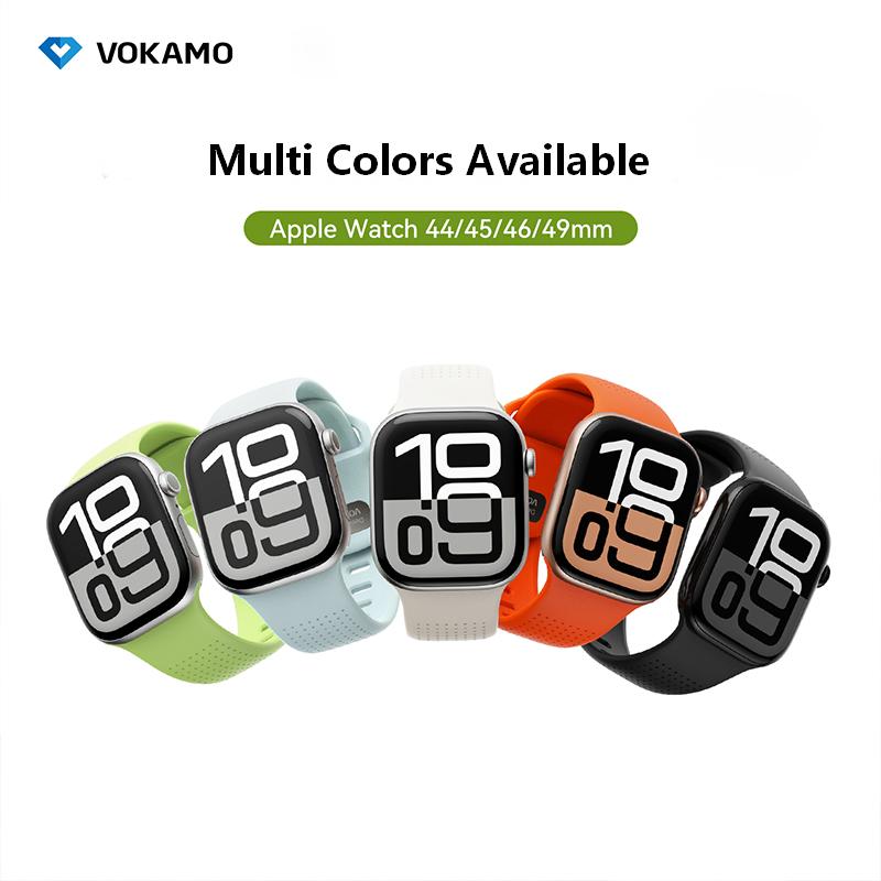 FKM Rubber Straps Glow Sport Band for Apple Watch 44/45/46/49MM,Quick Release,Waterproof Watch Band