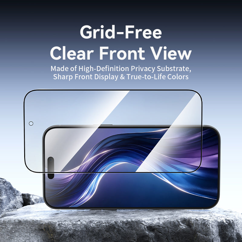 VOKAMO Anti-Peep Privacy Tempered Glass for iPhone 18 Pro Max/18 Pro, 9H Ultra Thin 0.25mm High Alumina Silicon Anti-Spy Screen Protector, Scratch Resistant Full Coverage Privacy Film