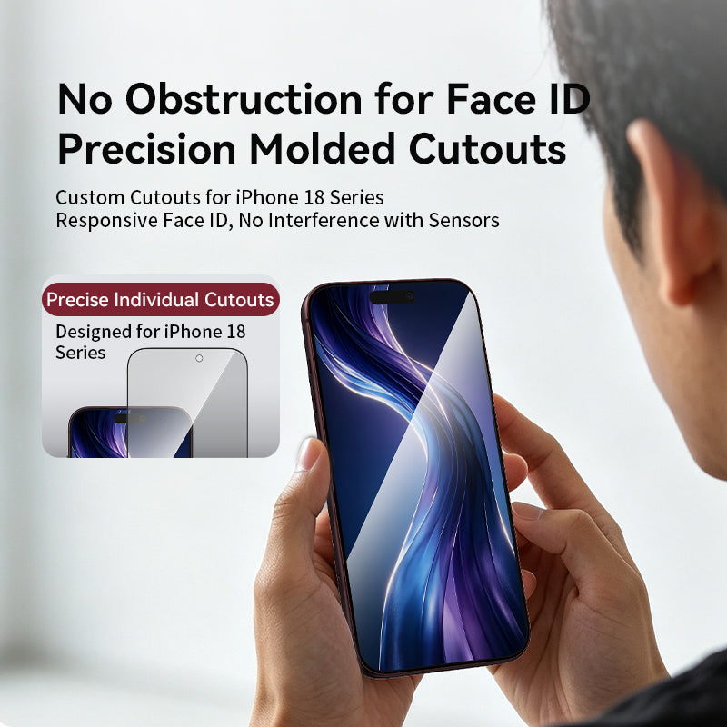 VOKAMO Anti-Peep Privacy Tempered Glass for iPhone 18 Pro Max/18 Pro, 9H Ultra Thin 0.25mm High Alumina Silicon Anti-Spy Screen Protector, Scratch Resistant Full Coverage Privacy Film