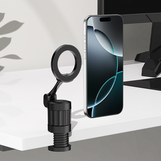 VOKAMO 360°Rotating Magnetic Airplane Phone Holder Mount, for Magsafe Airplane Travel Essentials Accessories, Adjustable Foldable Universal Handsfree Phone Stand for iPhone 16 15 14 Pro Max