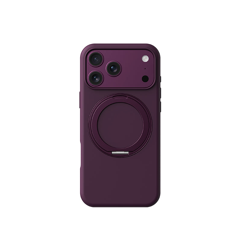 VOKAMO 360 Rotation Magnetic Ring Stand Case for iPhone 18 Pro Max, Shockproof PC TPU Hybrid Mobile Cover with Kickstand