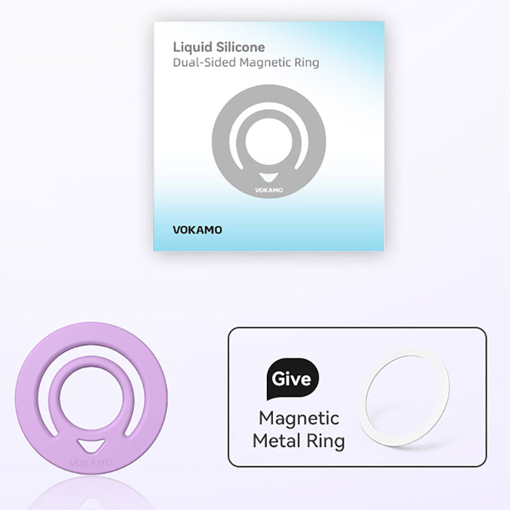VOKAMO Magnetic Silicone Ring Grip Phone Holder, Loop Grip, Compatible with Magsafe for iPhone 12 Series (White) Magnetic Silicone Ring Grip Phone Holder, Loop Grip, Compatible with Magsafe for iPhone 16 15 14 13 12 etc