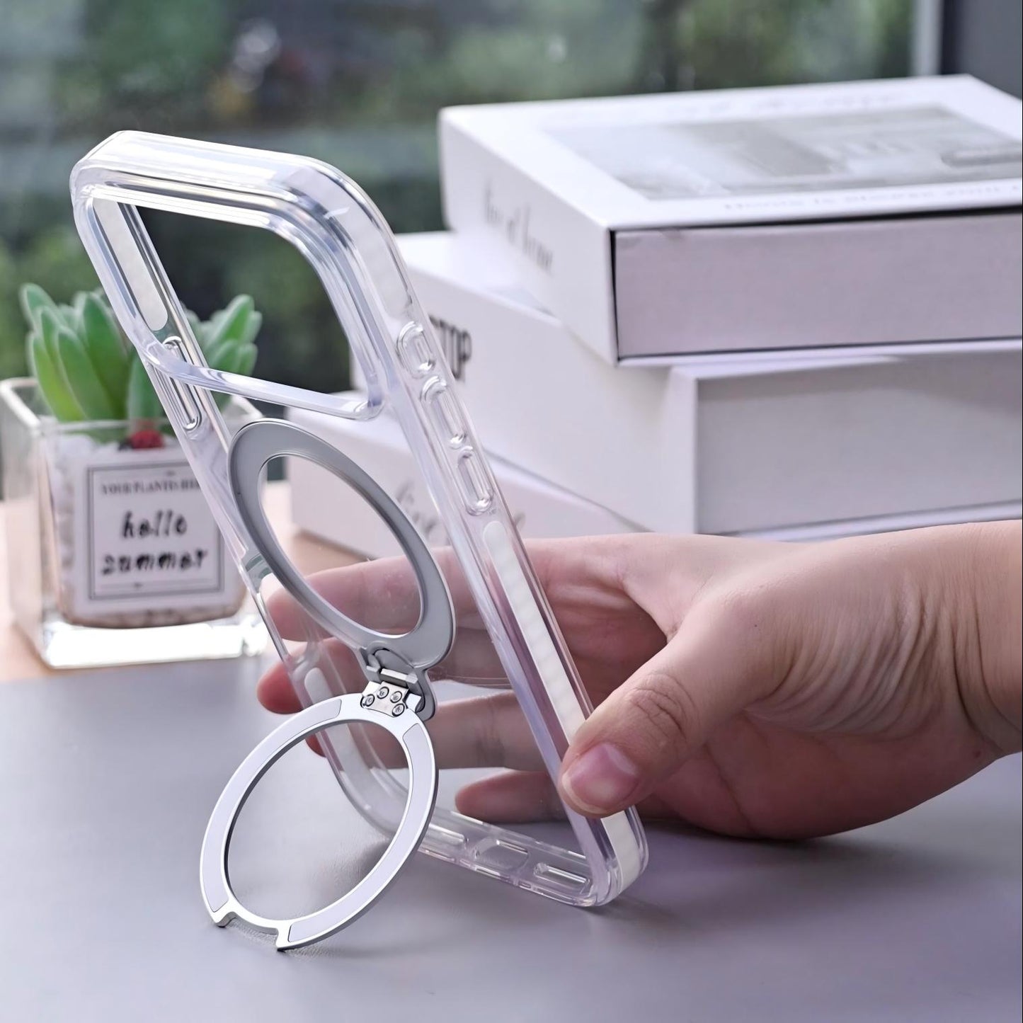 Stand Guard Protective Case for iPhone 17 MagSafe Compatible Drop Test Phone Case for iPhone 17 Pro Max -VOKAMO