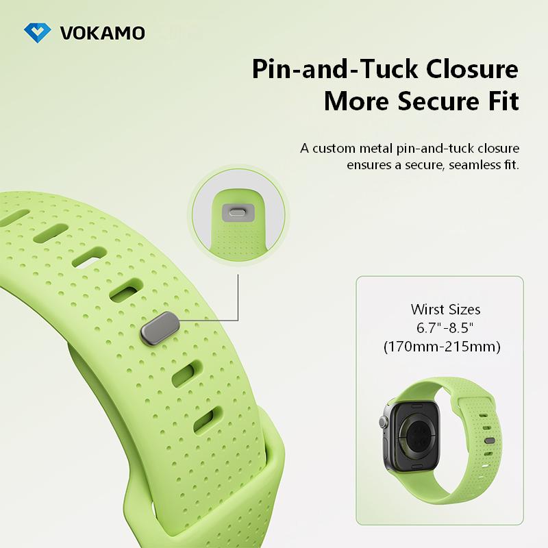 FKM Rubber Straps Glow Sport Band for Apple Watch 44/45/46/49MM,Quick Release,Waterproof Watch Band