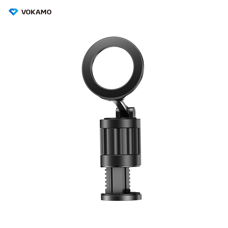 VOKAMO 360°Rotating Magnetic Airplane Phone Holder Mount, for Magsafe Airplane Travel Essentials Accessories, Adjustable Foldable Universal Handsfree Phone Stand for iPhone 16 15 14 Pro Max