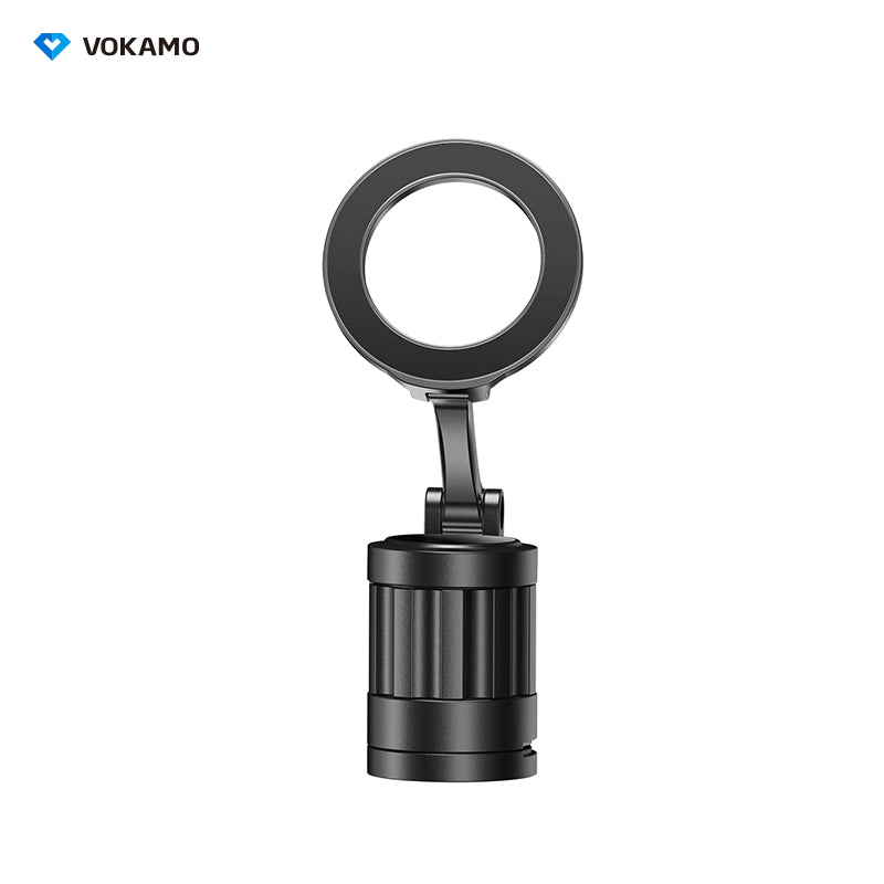 VOKAMO 360°Rotating Magnetic Airplane Phone Holder Mount, for Magsafe Airplane Travel Essentials Accessories, Adjustable Foldable Universal Handsfree Phone Stand for iPhone 16 15 14 Pro Max