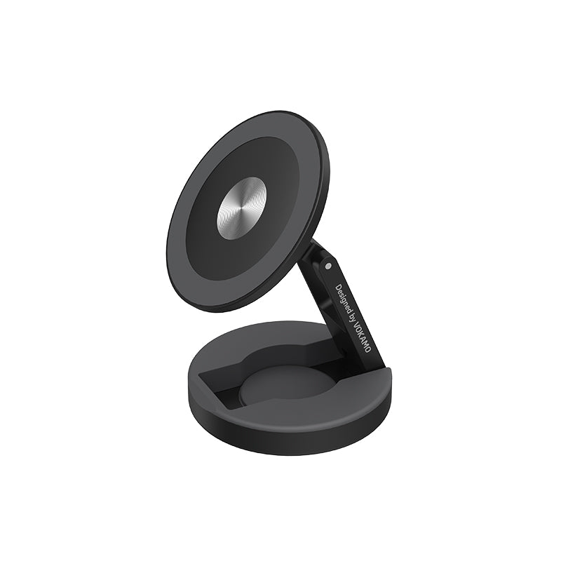 VOKAMO for MagSafe Car Mount Foldable Magnetic Phone Holder for Car Dashboard, Strong Magnets Car Phone Holder Mount Compatible iPhone 16 Pro Max 15 14 13 12,Samsung - MagSafe Car Accessories