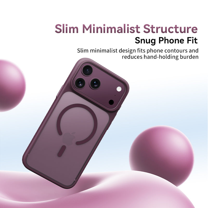 VOKAMO Translucent Matte Magnetic Phone Case for iPhone 18 Pro Max / 18 Pro, Anti-Stain Shockproof PC TPU Mobile Cover