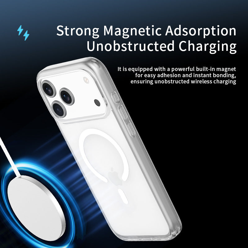 Clear iPhone 17 Phone Case MagSafe Compatible Anti-Yellowing Transparent Protective Case- VOKAMO
