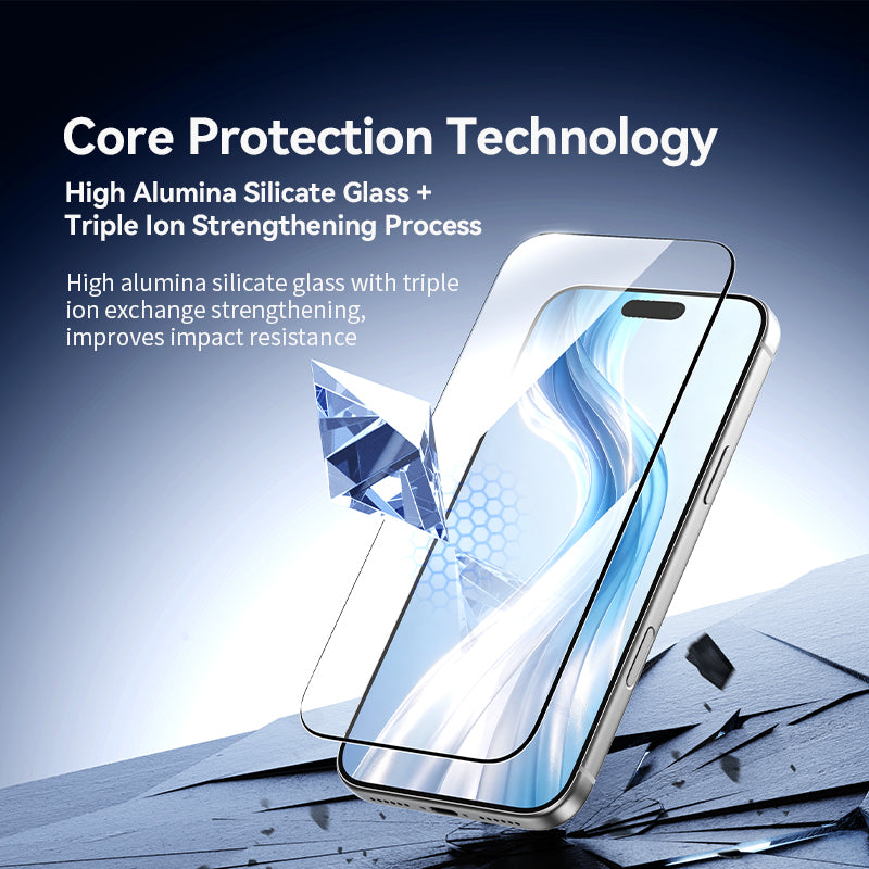 VOKAMO 3D Full Cover Tempered Glass for iPhone iPhone 18 Pro / 18 Pro Max 0.25mm Ultra Thin 9H Hardness Bubble Free Installation