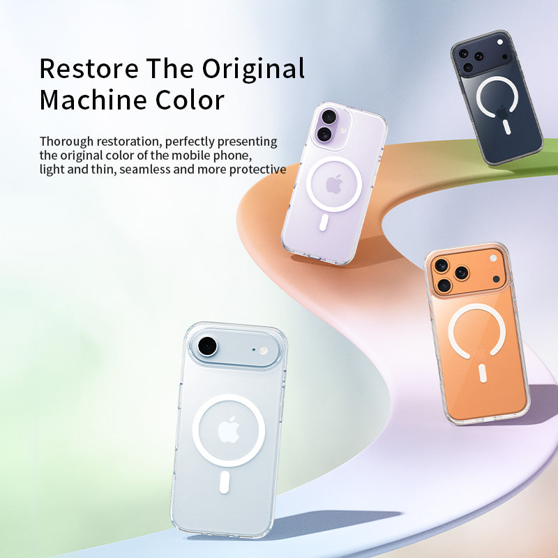 Clear iPhone 17 Phone Case MagSafe Compatible Anti-Yellowing Transparent Protective Case- VOKAMO