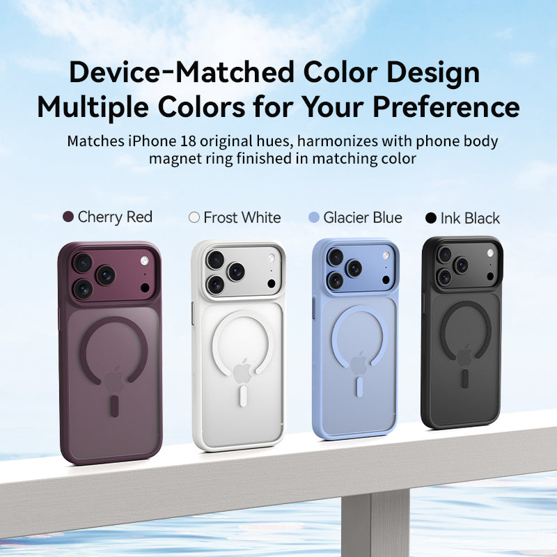 VOKAMO Translucent Matte Magnetic Phone Case for iPhone 18 Pro Max / 18 Pro, Anti-Stain Shockproof PC TPU Mobile Cover