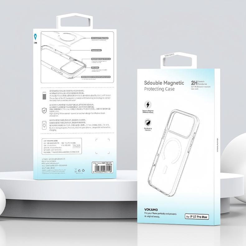 Clear iPhone 17 Phone Case MagSafe Compatible Anti-Yellowing Transparent Protective Case- VOKAMO