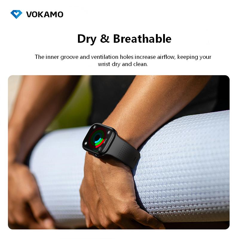 FKM Rubber Straps Glow Sport Band for Apple Watch 44/45/46/49MM,Quick Release,Waterproof Watch Band