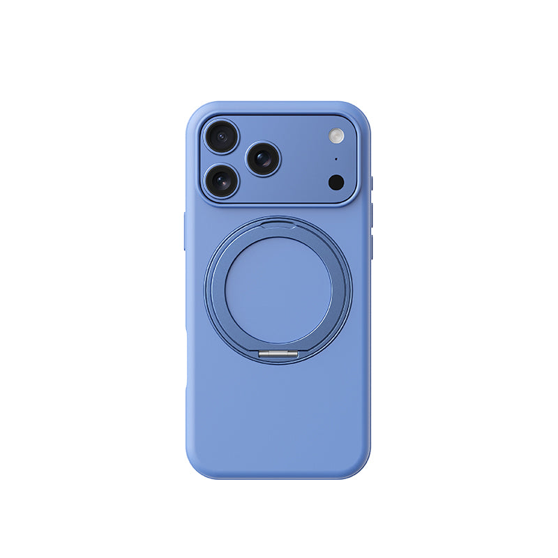 VOKAMO 360 Rotation Magnetic Ring Stand Case for iPhone 18 Pro Max, Shockproof PC TPU Hybrid Mobile Cover with Kickstand