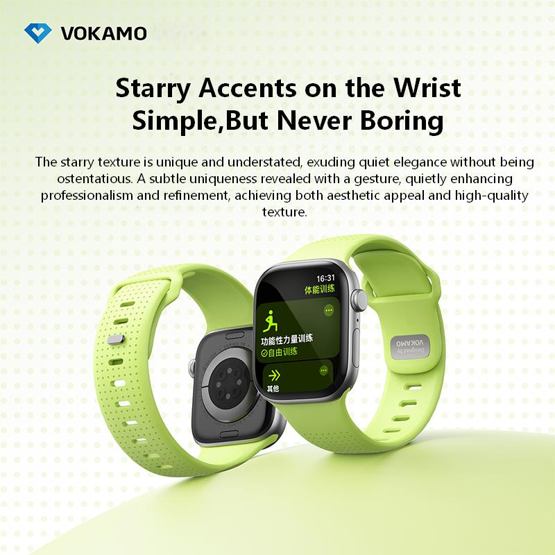 FKM Rubber Straps Glow Sport Band for Apple Watch 44/45/46/49MM,Quick Release,Waterproof Watch Band