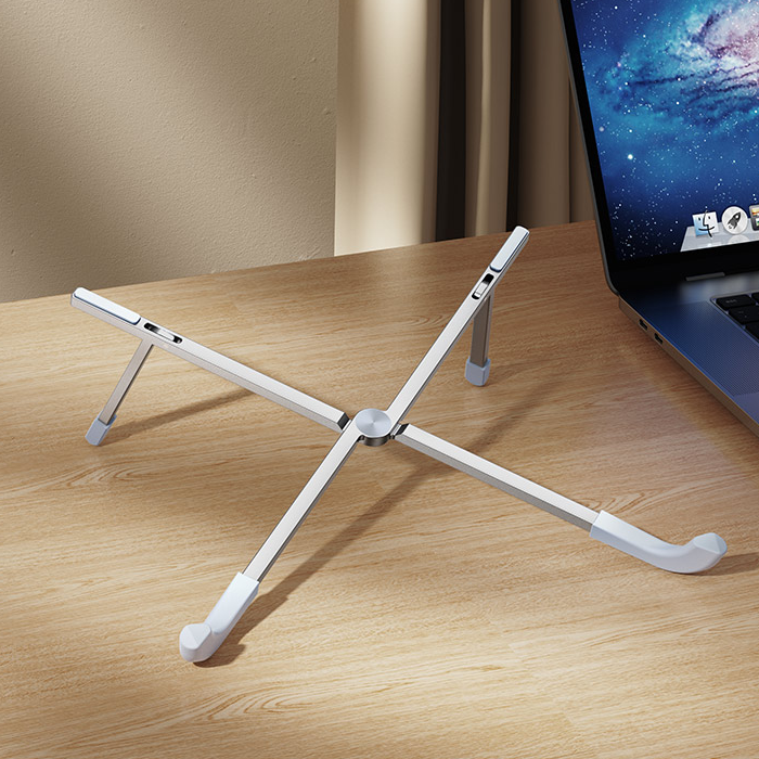 Foldable Portable Laptop Stand for Desk,Ultralight Travel Riser,X-Frame Adjustable Aluminium Alloy, Fits for Laptop 10-17.3"