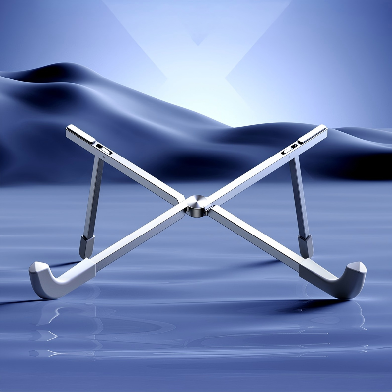 Foldable Portable Laptop Stand for Desk,Ultralight Travel Riser,X-Frame Adjustable Aluminium Alloy, Fits for Laptop 10-17.3"