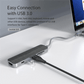 VOKAMO 6 in 1 USB C HUB,Slim 4K HDMI USB - C Hub For MacBook Huawei P30 MateBook etw - VOKAMO