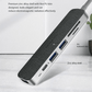 VOKAMO 6 in 1 USB C HUB,Slim 4K HDMI USB - C Hub For MacBook Huawei P30 MateBook etw - VOKAMO
