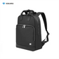 VOKAMO Backpack For Unisex, 16 Inches Large Capacity, PU Leather Backpack Black - VOKAMO
