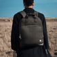 VOKAMO Backpack For Unisex, 16 Inches Large Capacity, PU Leather Backpack Black - VOKAMO