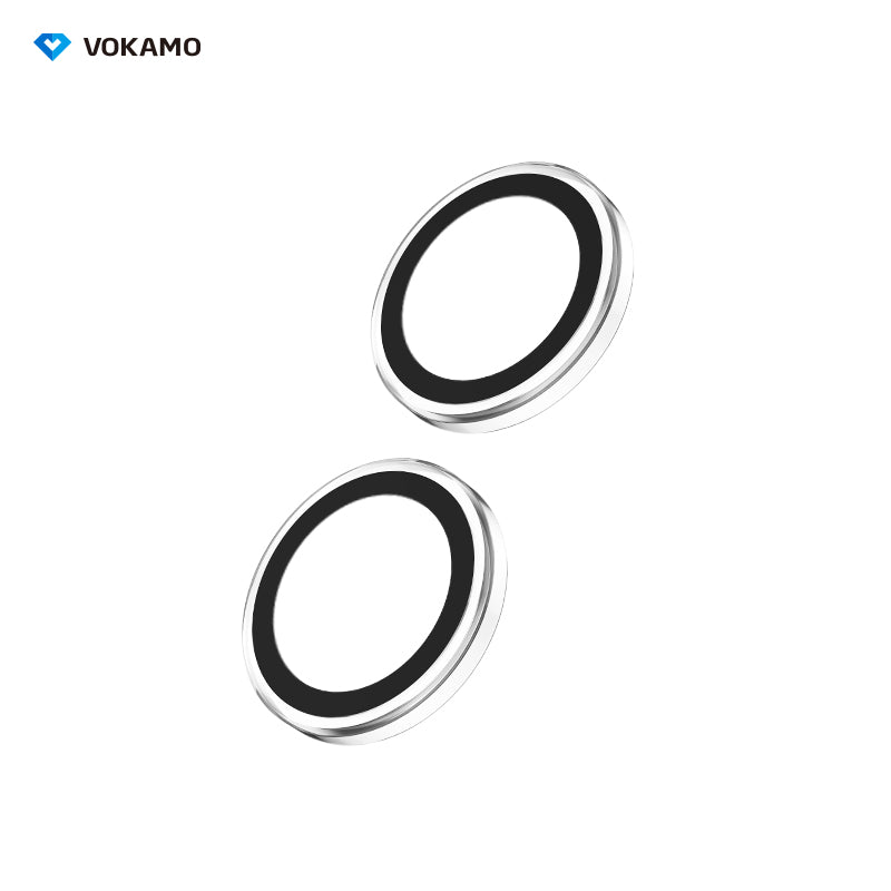 VOKAMO Camera Lens Protector for iPhone 16 Pro/iPhone 16 Pro Max,[Drop Protection ] AR Tempered Glass Camera Cover Screen Metal Ring Case Friendly Scratch Resistant Easy to Install - VOKAMO