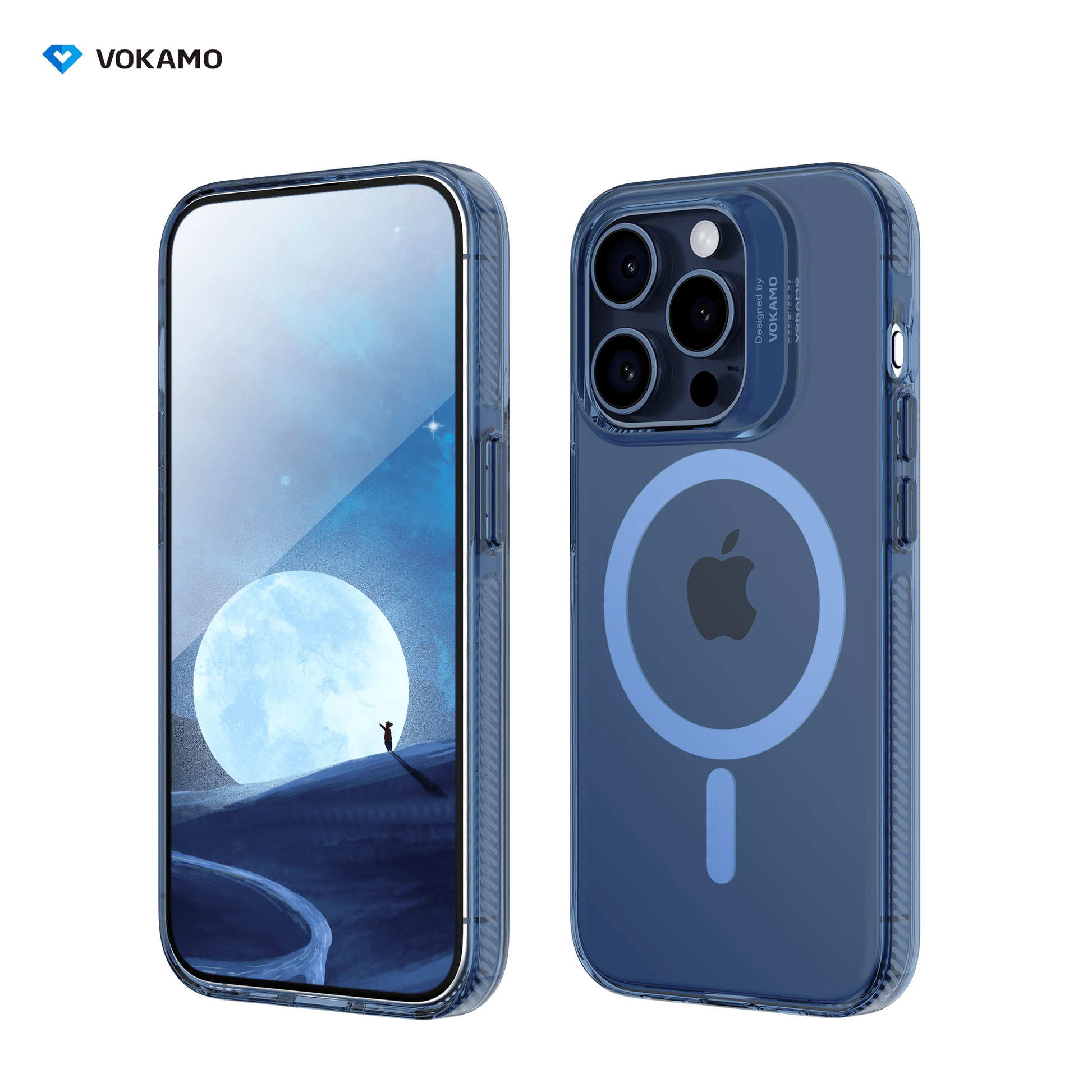 VOKAMO Clear Shockproof Magnetic Case For iPhone 15 Pro Max 15 Pro iPhone 15 Case - VOKAMO