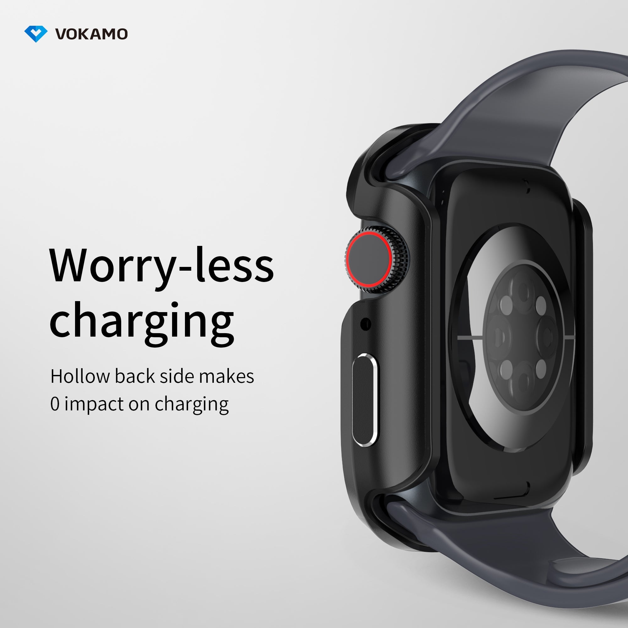 VOKAMO Defense Bumper case for Apple Watch 45MM 41MM[No Screen Protector] - VOKAMO