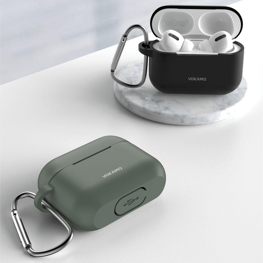 VOKAMO Designed for AirPods Pro Case,Soft Skin Friendly Liquid Silicone Case Cover - VOKAMO