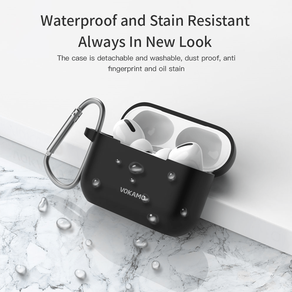 VOKAMO Designed for AirPods Pro Case,Soft Skin Friendly Liquid Silicone Case Cover - VOKAMO