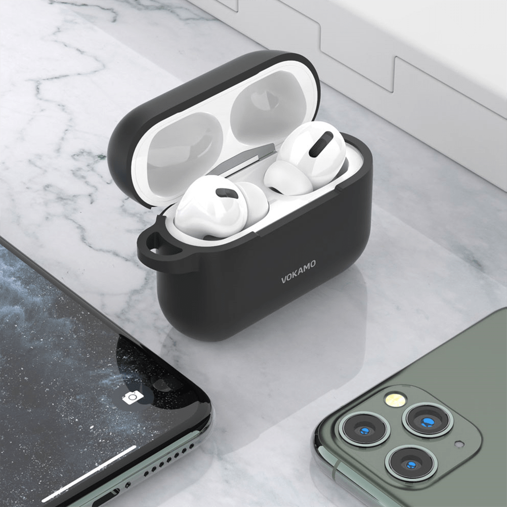 VOKAMO Designed for AirPods Pro Case,Soft Skin Friendly Liquid Silicone Case Cover - VOKAMO